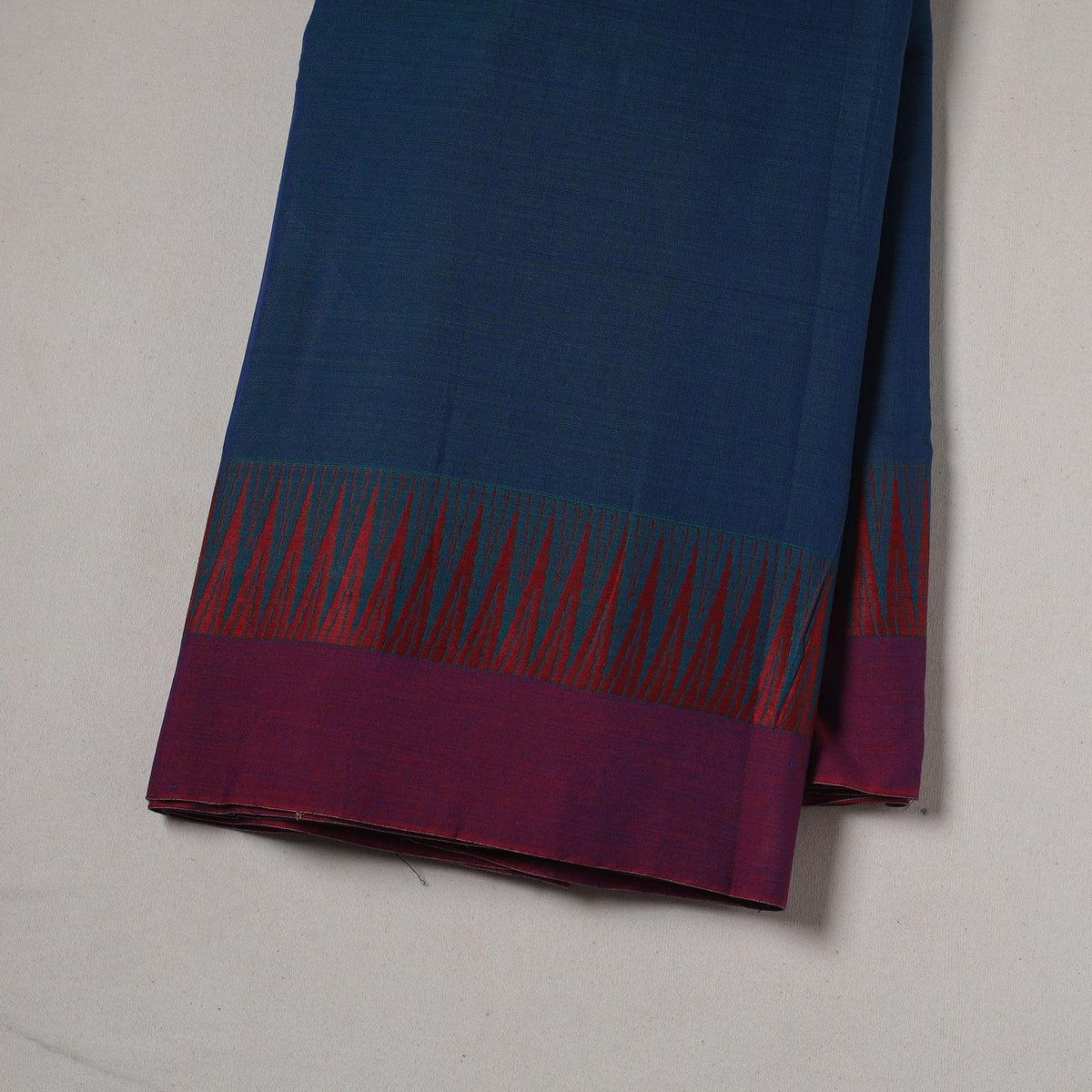 Dharwad cotton fabric with border 27 - handcrafted