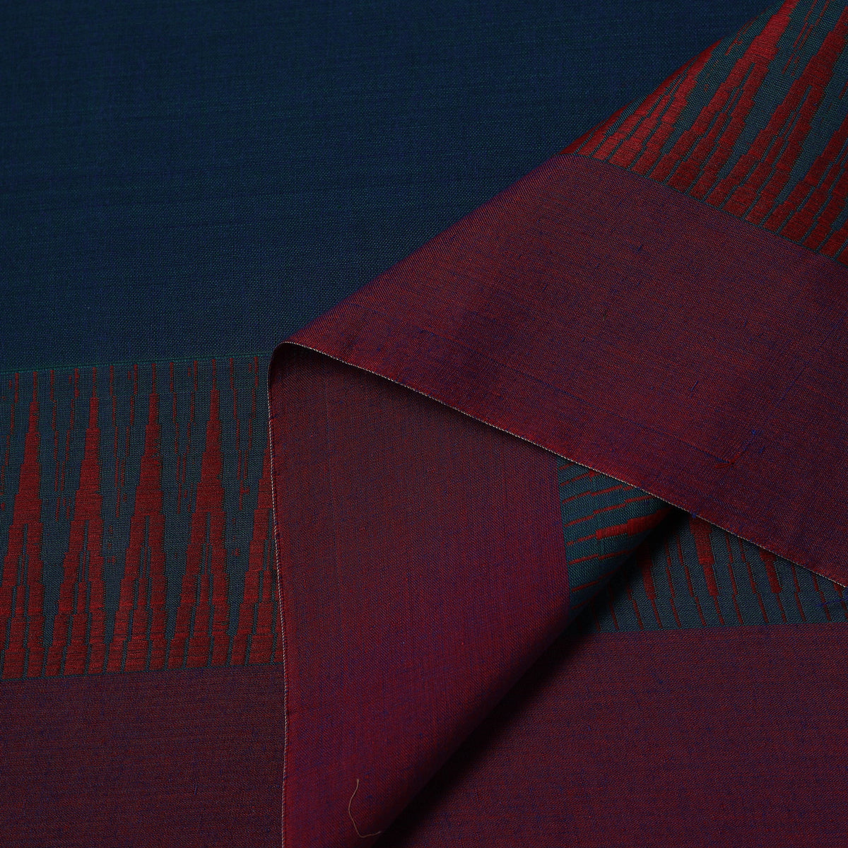 Dharwad cotton fabric with border 27 - handcrafted