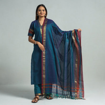 Blue - dharwad cotton kurta with palazzo & dupatta set