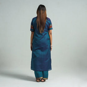 Blue - dharwad cotton kurta with palazzo & dupatta set