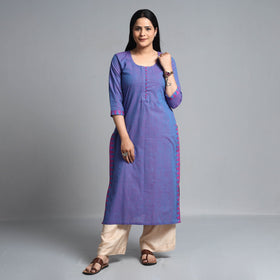  Blue Dharwad Cotton Long Kurta for Women