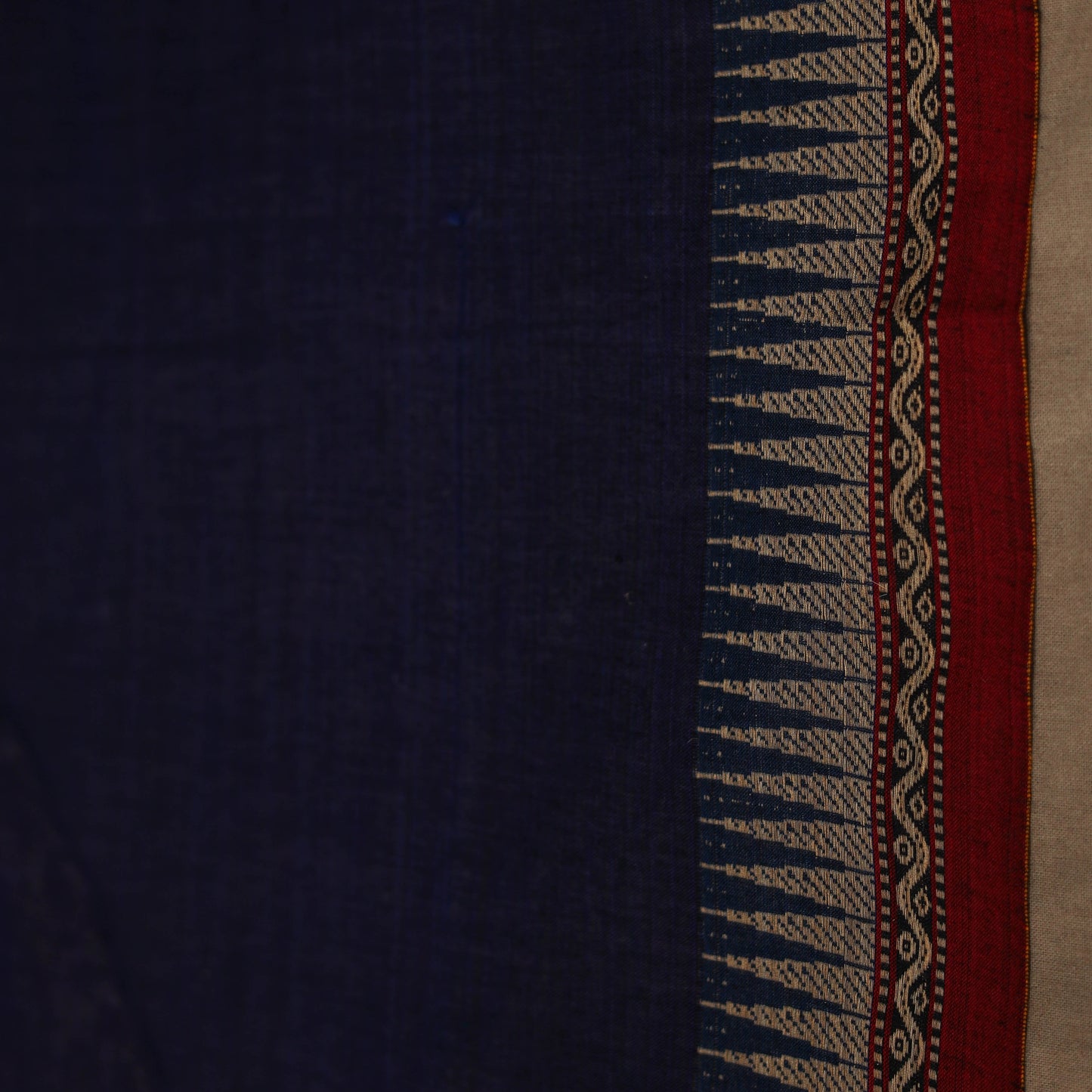 Dharwad cotton saree with border 05 - handcrafted