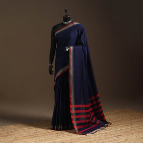 Dharwad cotton saree with border 05 - handcrafted