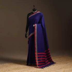 Dharwad cotton saree with border 06 - handcrafted