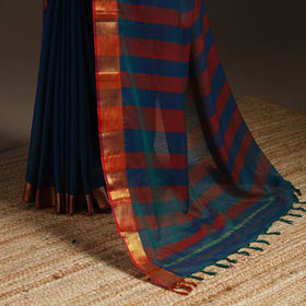 Dharwad cotton saree with border 13 - handcrafted