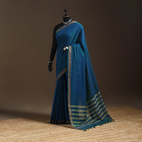 Dharwad cotton saree with border 30 - handcrafted