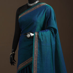 Dharwad cotton saree with border 38 - handcrafted