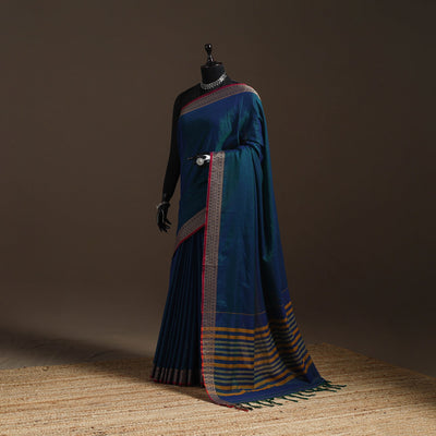 Dharwad cotton saree with border 40 - handcrafted