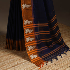 Dharwad cotton saree with border 41 - handcrafted