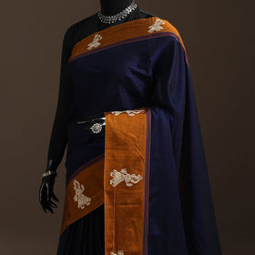 Dharwad cotton saree with border 41 - handcrafted