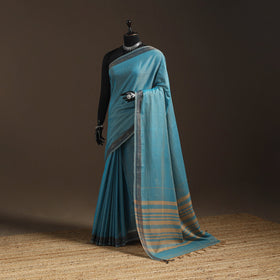 Dharwad cotton saree with border 44 - handcrafted