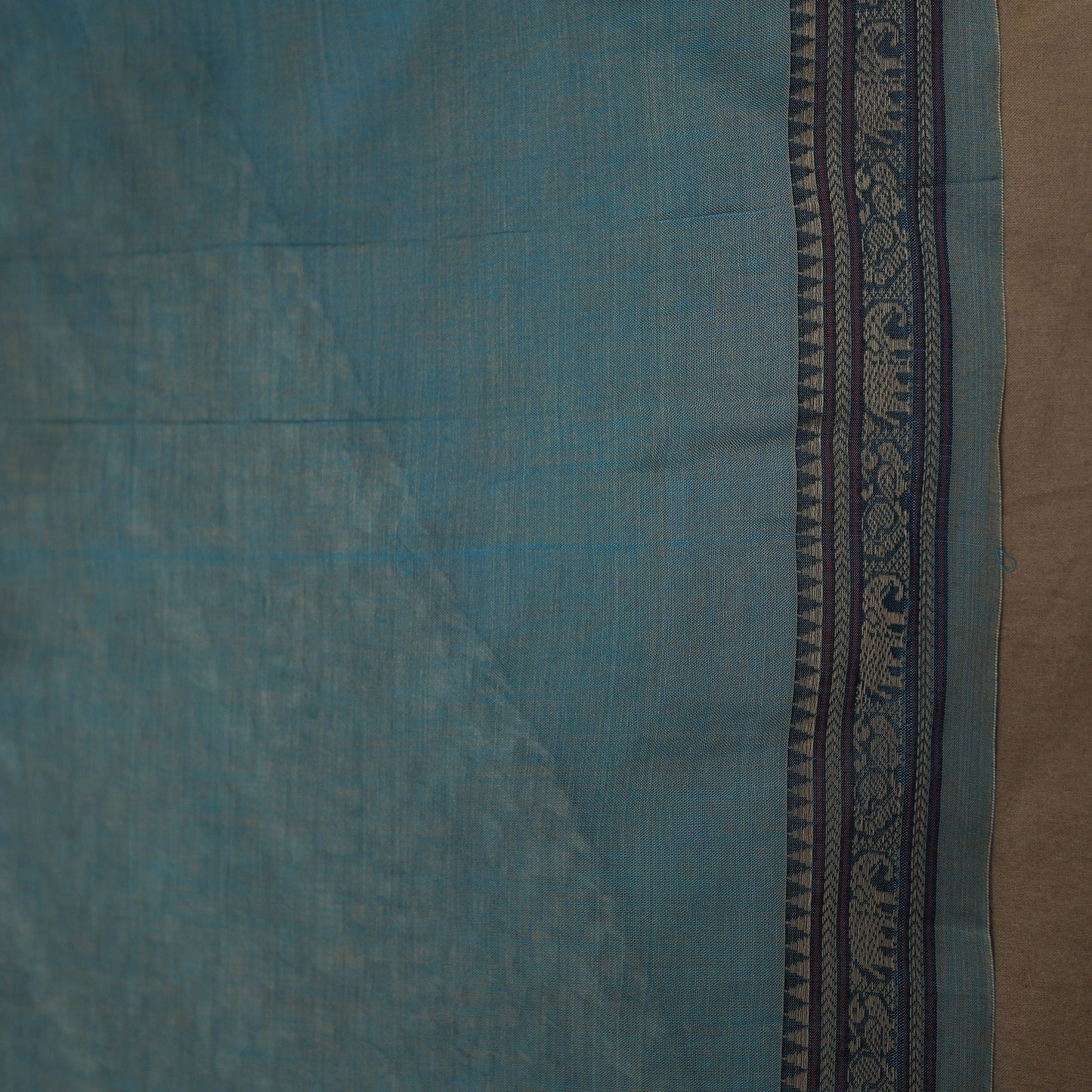 Dharwad cotton saree with border 44 - handcrafted