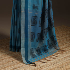 Dharwad cotton saree with thread buta 09 - handcrafted