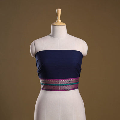 Dharwad weave cotton blouse piece 09 - handcrafted