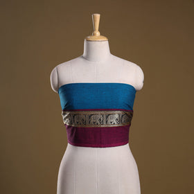 Dharwad weave cotton blouse piece 14 - handcrafted