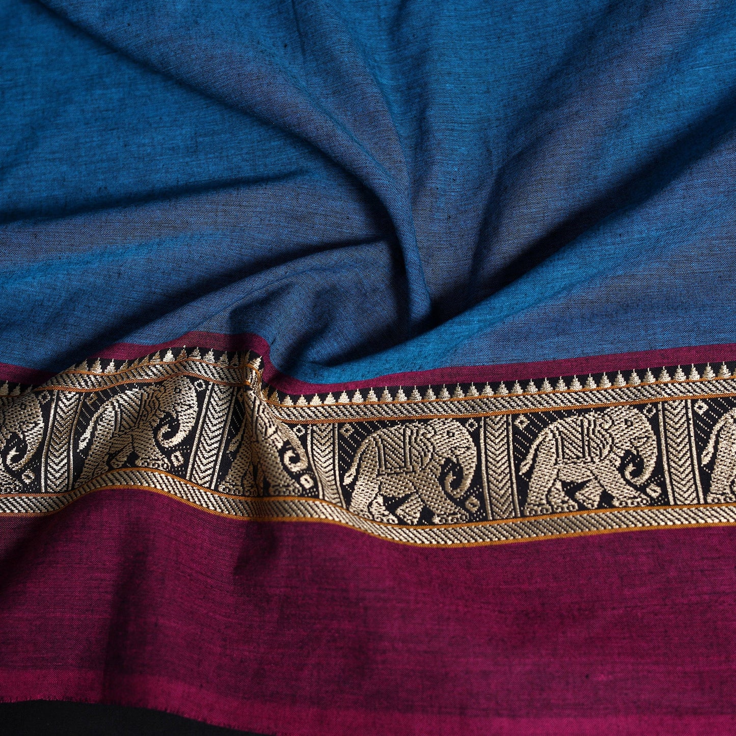 Dharwad weave cotton blouse piece 14 - handcrafted