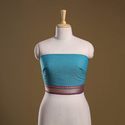 Dharwad weave cotton blouse piece 29 - handcrafted