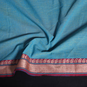 Dharwad weave cotton blouse piece 29 - handcrafted
