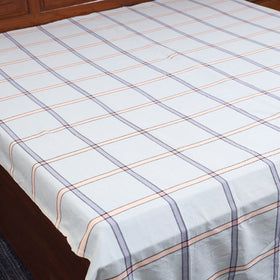 Blue - double handloom cotton bed sheet (108 x 90 in) 13