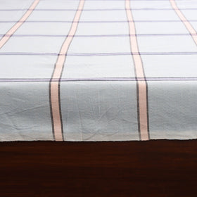 Blue - double handloom cotton bed sheet (108 x 90 in) 13