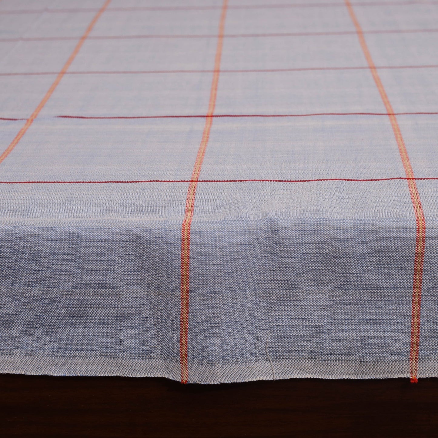 Blue - double handloom cotton bed sheet (108 x 90 in) 58