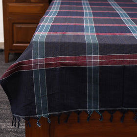 Blue - double handloom cotton bed sheet (93 x 90 in) 15