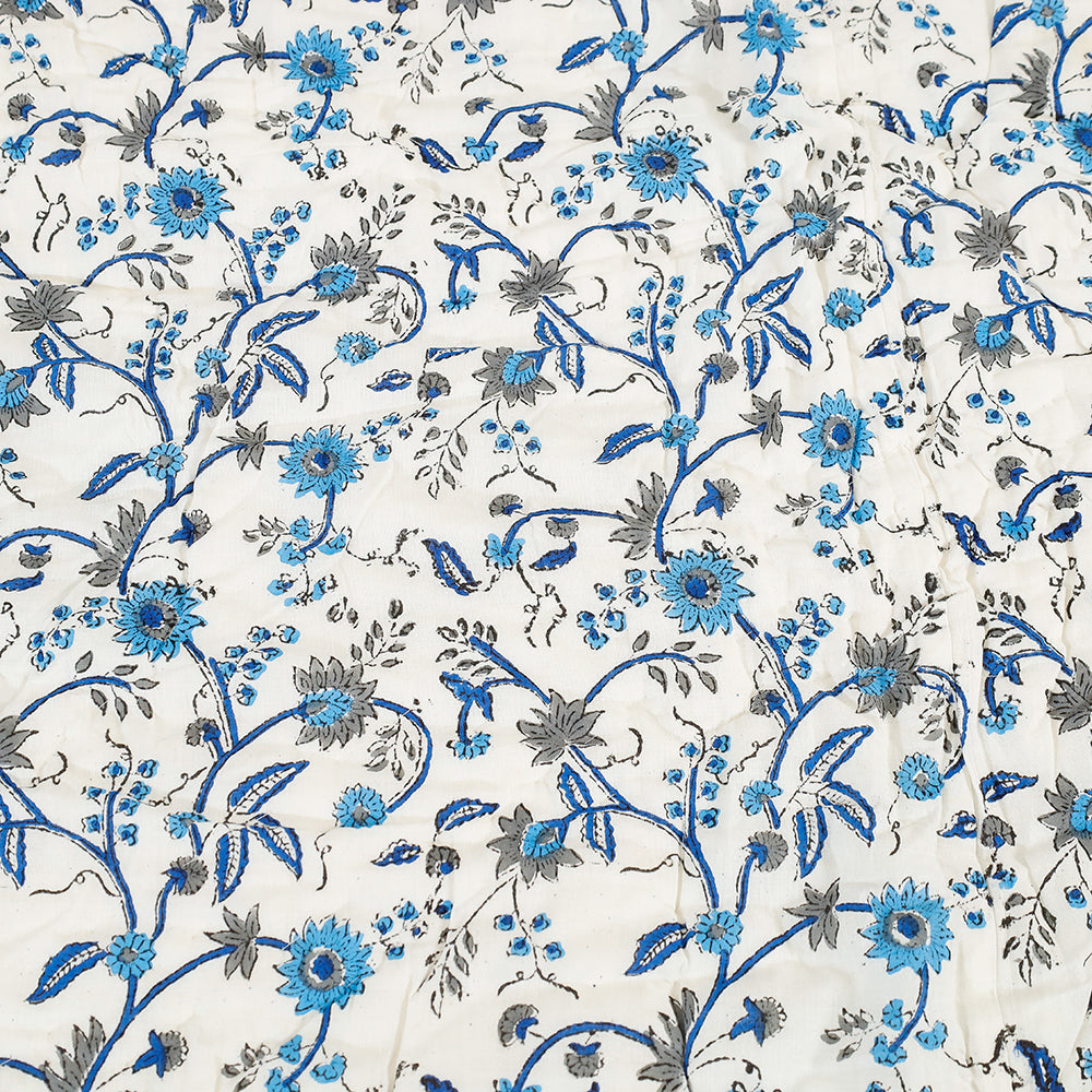  Double - Sanganeri Printed Reversible Soft Cotton Quilt / Blanket 