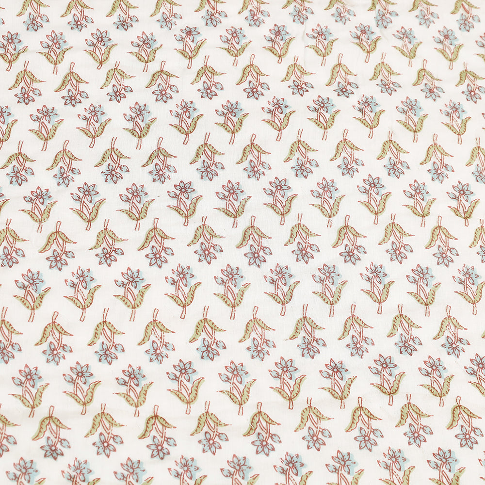  Double - Sanganeri Printed Reversible Soft Cotton Quilt / Blanket 