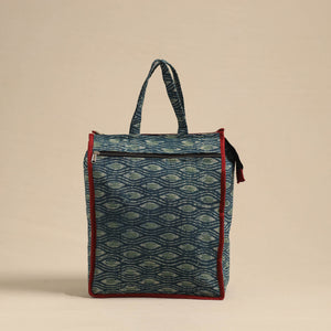 Blue Eco-Friendly Handmade Cotton Handbag for Women