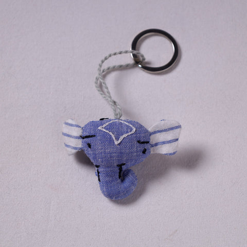 Blue Handcrafted Fab Artwork Keychain 