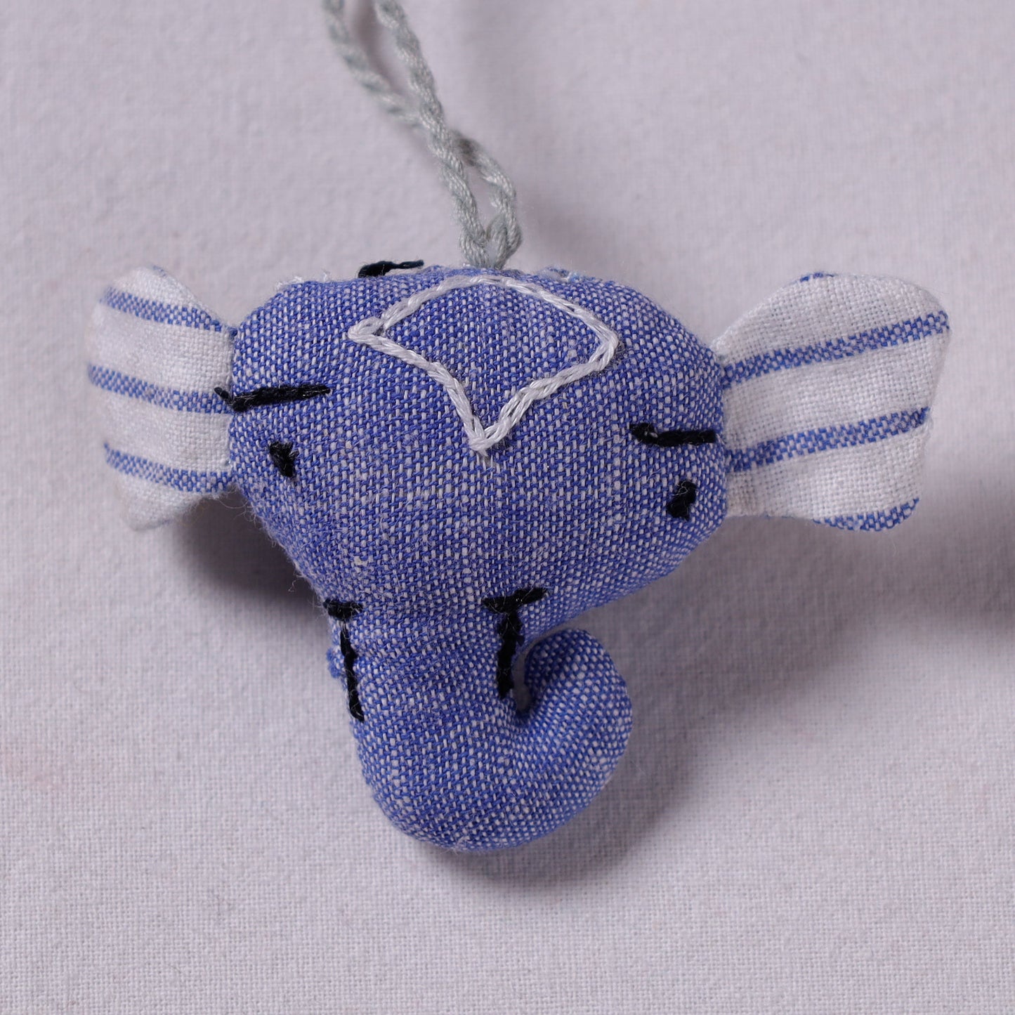 Blue Handcrafted Fab Artwork Keychain 