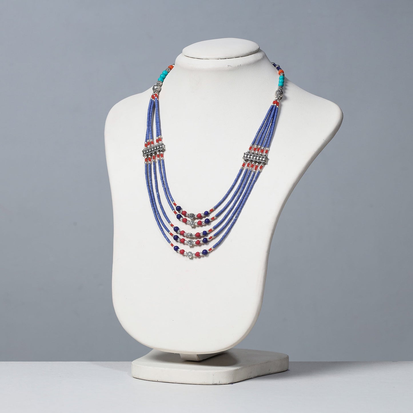  Ethnic Tribal Tibetan Beadwork Necklace from Himalayas 