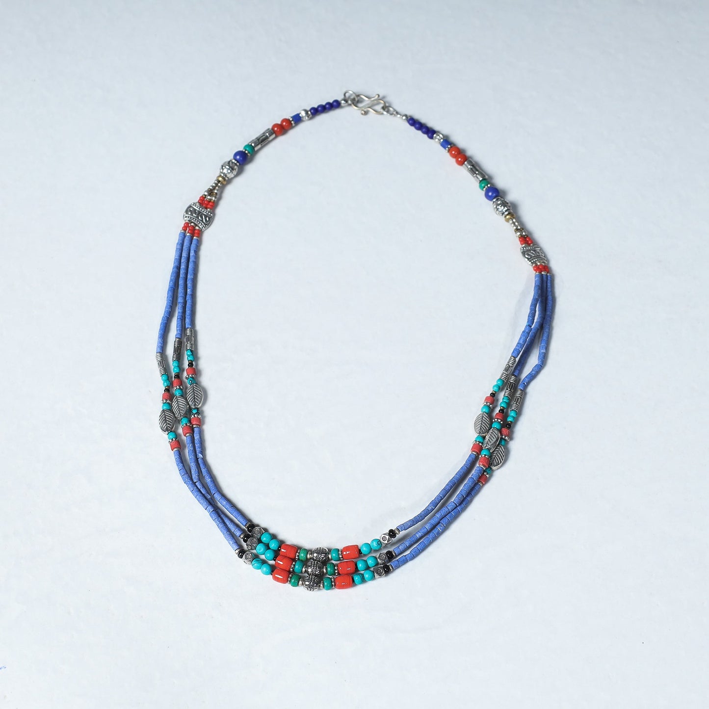  Ethnic Tribal Tibetan Beadwork Necklace from Himalayas 