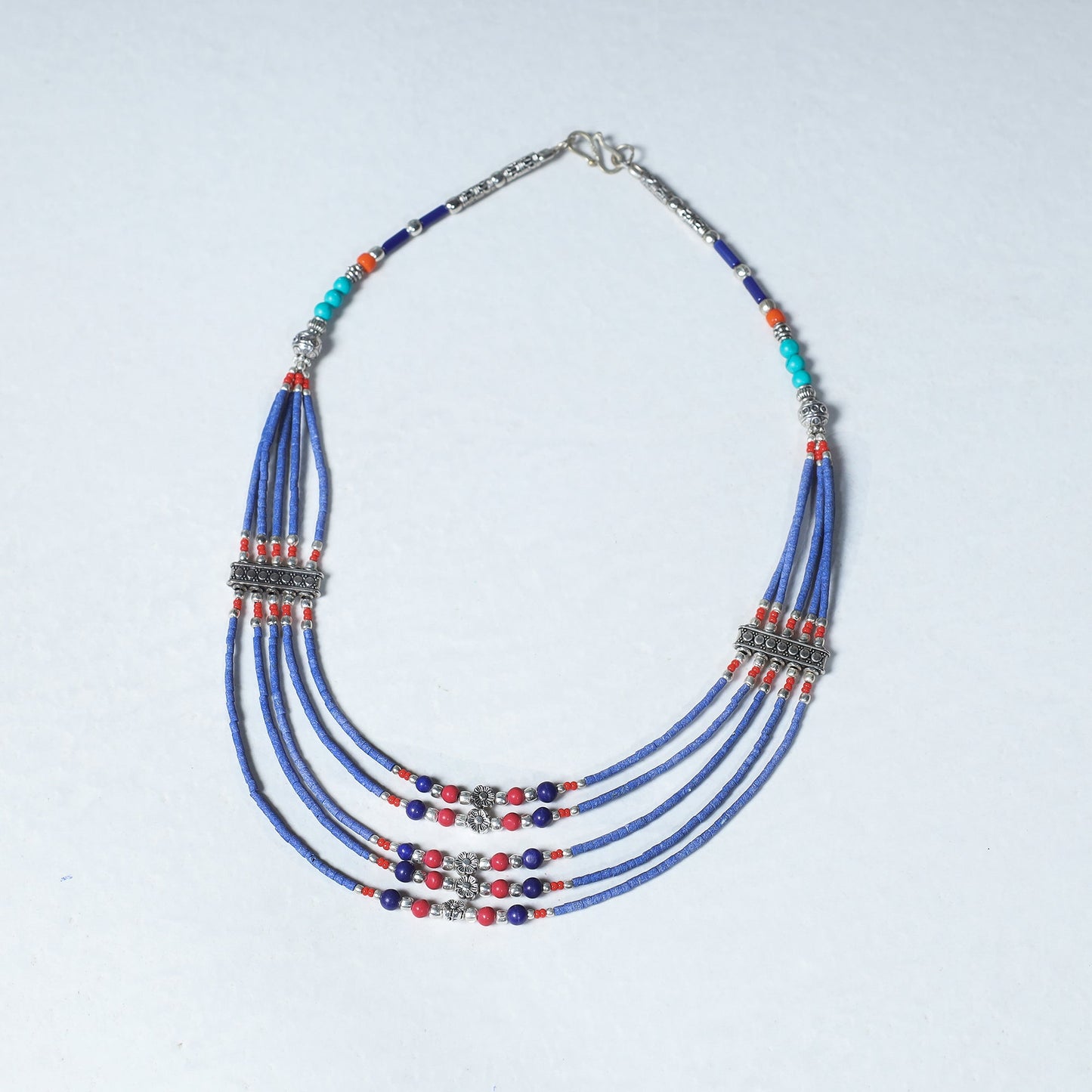  Ethnic Tribal Tibetan Beadwork Necklace from Himalayas 