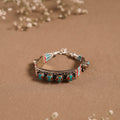 Blue - ethnic tribal tibetan metal bracelet from himalaya