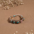 Blue - ethnic tribal tibetan metal bracelet from himalaya