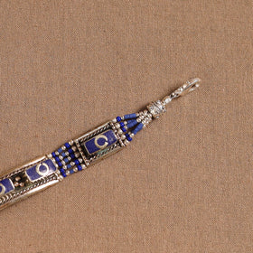 Blue - ethnic tribal tibetan metal bracelet from himalaya