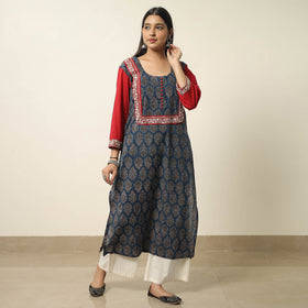 Exclusive Hand Zardozi Embroidery Mul Cotton Kurta for Women