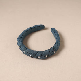 Fabart braided hair band with bead work 55 - handcrafted