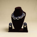 Buy Blue Fabart Pearl & Stone Work Necklace Set