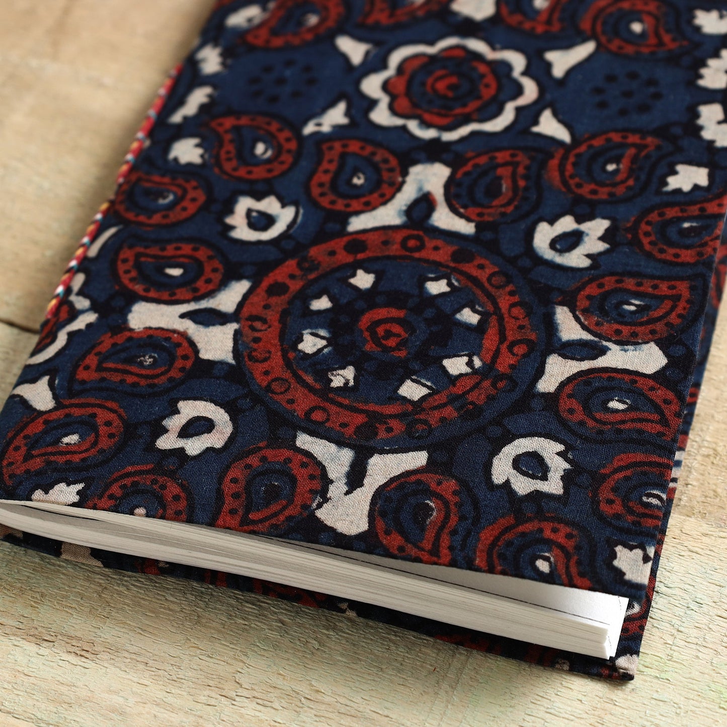 Buy Ajrakh Fabric Cover Handmade Paper Notebook Online in India l iTokri.com