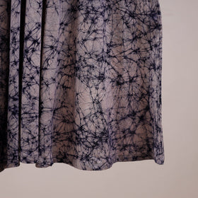 Blue - flared cotton batik dress 12 - handcrafted