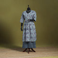 Blue - flared cotton hand batik suit set (set of 2) 14