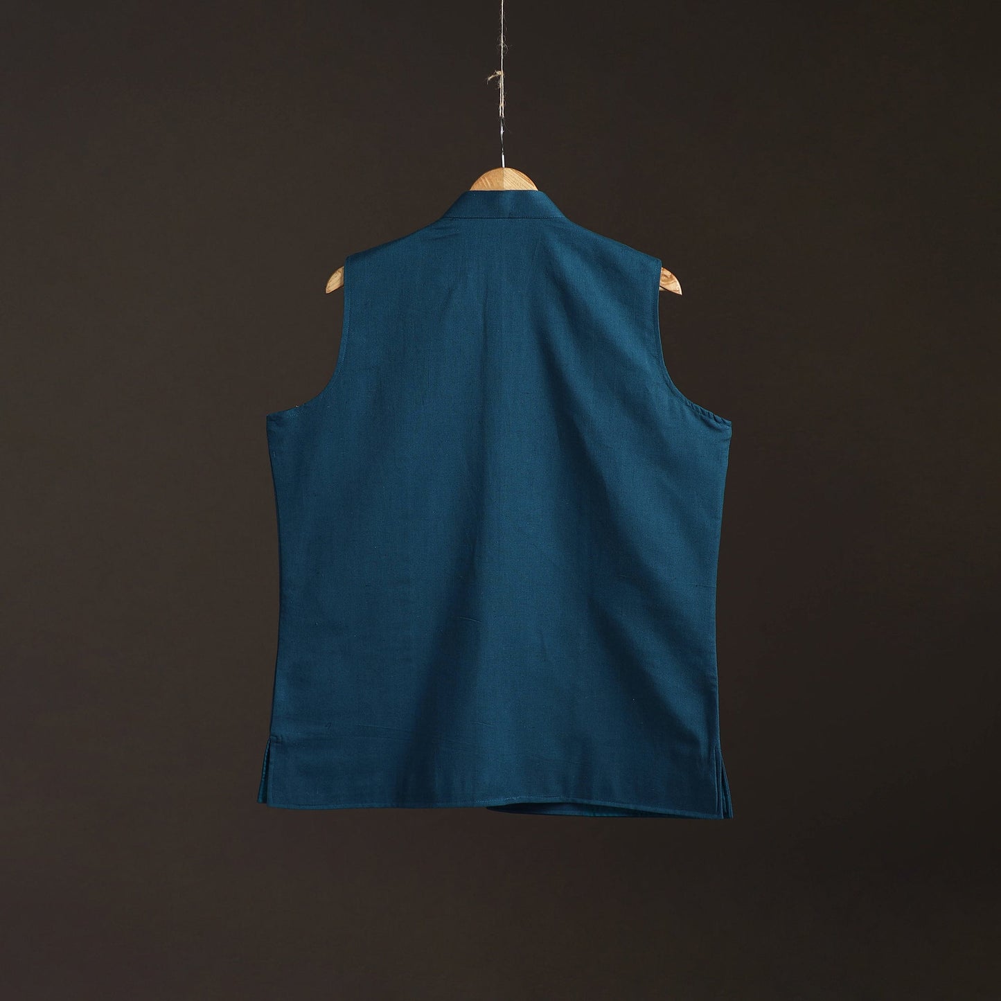 Flex cotton men plain nehru jacket 07 - handcrafted
