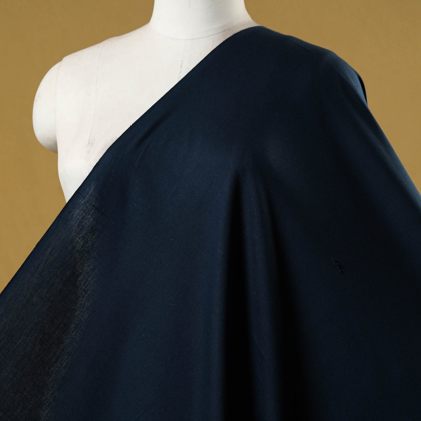 Blue - flex cotton prewashed plain fabric 03 - handcrafted