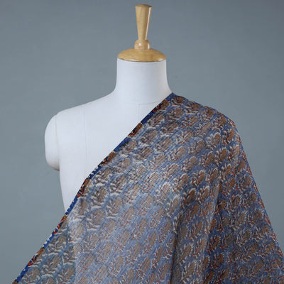 Blue Traditional Bagru Print Fabric from Rajasthan