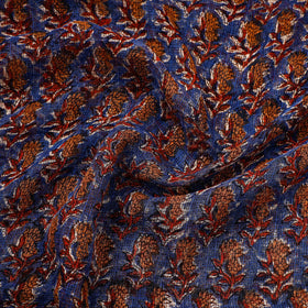 Blue Traditional Bagru Print Fabric from Rajasthan
