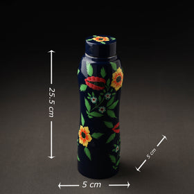  Floral Handpainted Enamelware Stainless Steel Water Bottle 