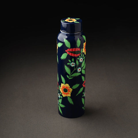 Floral Handpainted Enamelware Stainless Steel Water Bottle 