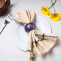  Floral Handpainted Wooden Blue Napkin Holder 